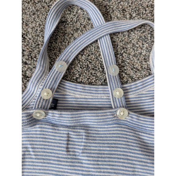 Vintage 1999 Gap Blue White Striped Cotton Star Applique Dress Large - Picture 6 of 6